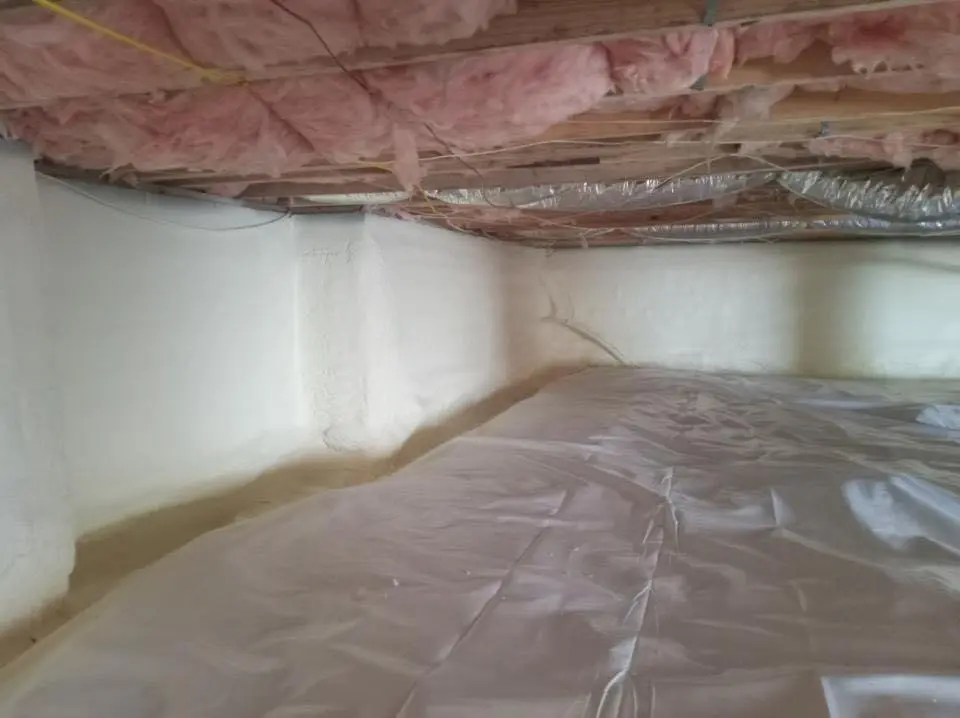 Crawl space encapsulation with closed-cell spray foam for Roof Waterproofing in Marysville